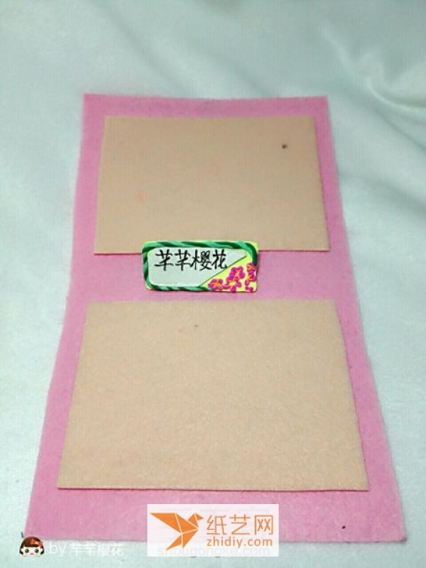 Tutorial on making pink non-woven wallet Christmas gifts