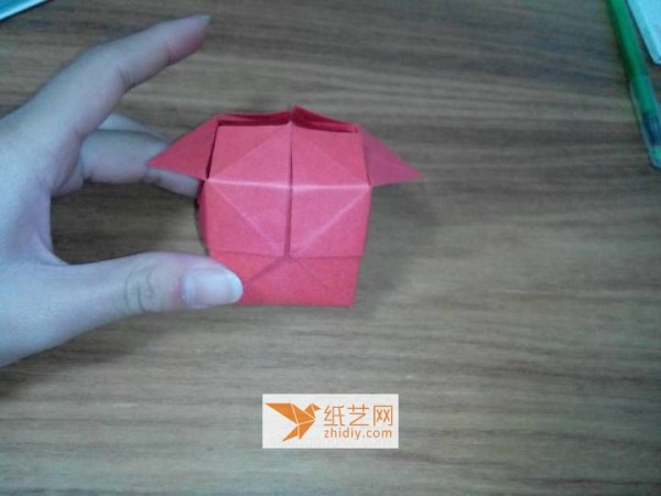 Tutorial on handmade origami gift box formed from one piece of paper DIY making origami box