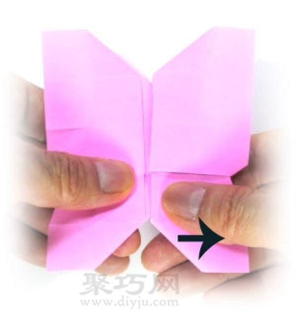 Origami butterfly folding steps