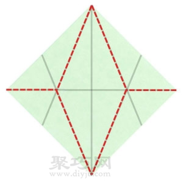 Basic origami folding method: rhombus folding