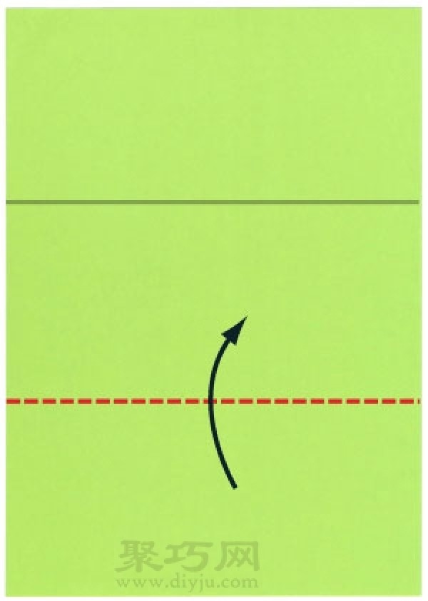 Illustration of the steps for folding a rectangular origami envelope