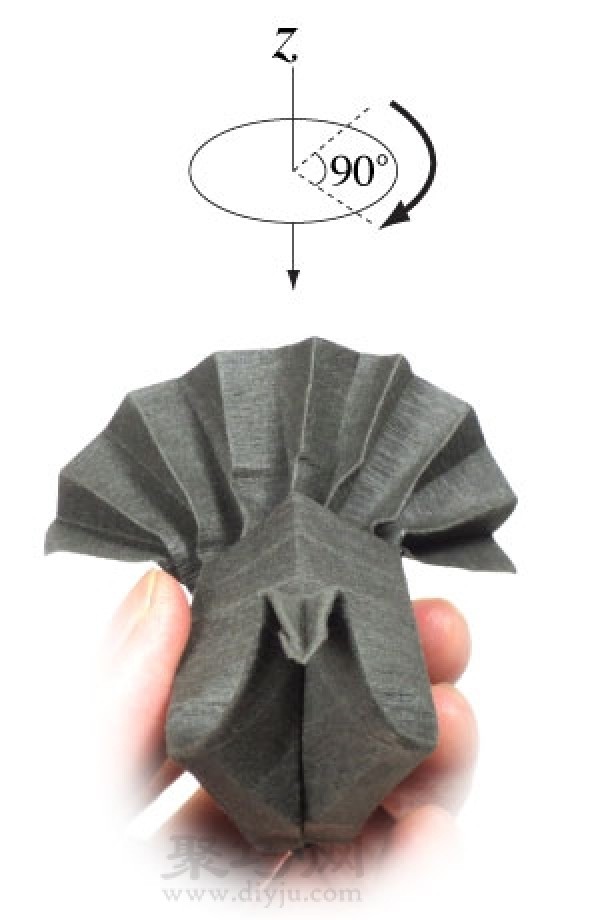 Origami Turkey Step by Step Illustration