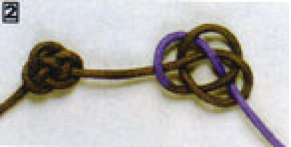 Illustrated tutorial on how to knit a single-thread double-money Chinese knot