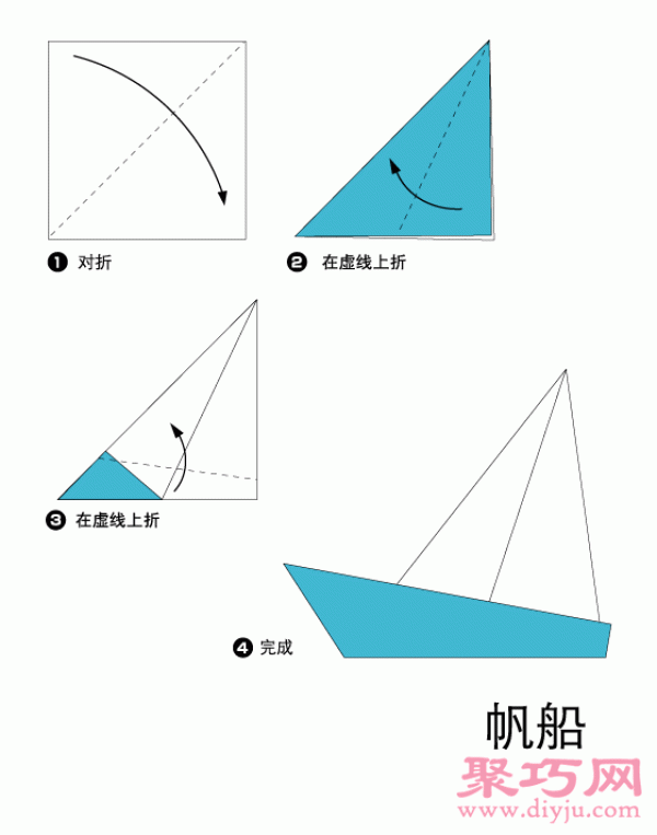 Origami Sailboat: A great way to fold an origami sailboat for kids