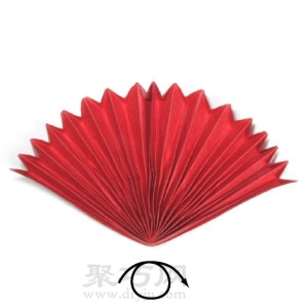 How to fold an origami peacock fan