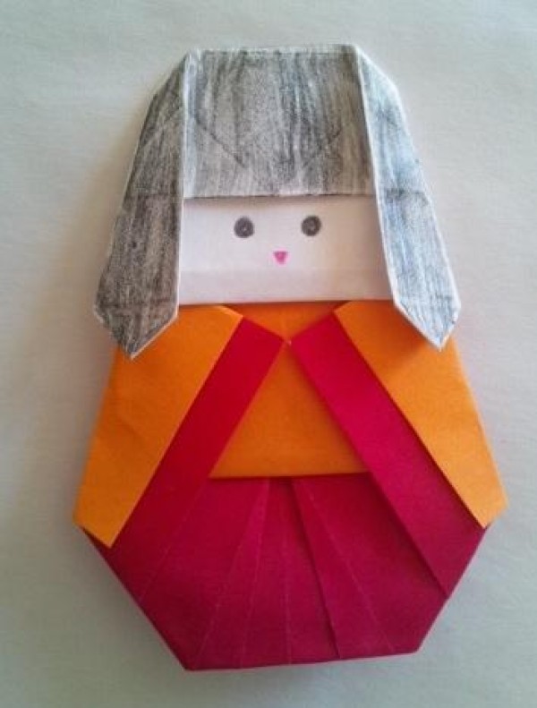 Teach you how to make a cute origami fat doll using origami