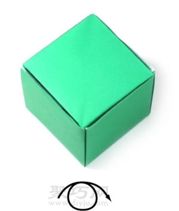 Origami cube box illustration simple illustration