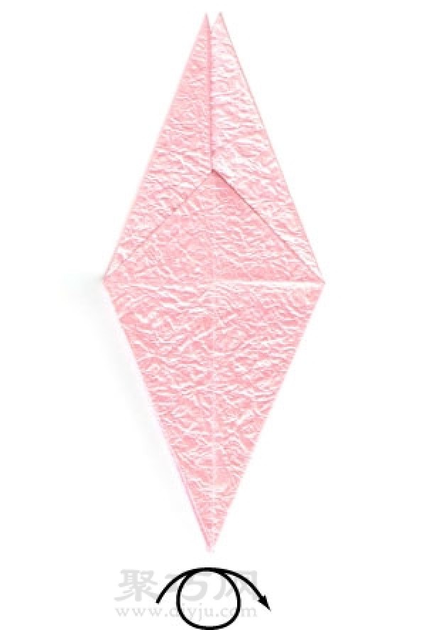 Simple folding method of paper cranes Step by step illustration of folding paper cranes