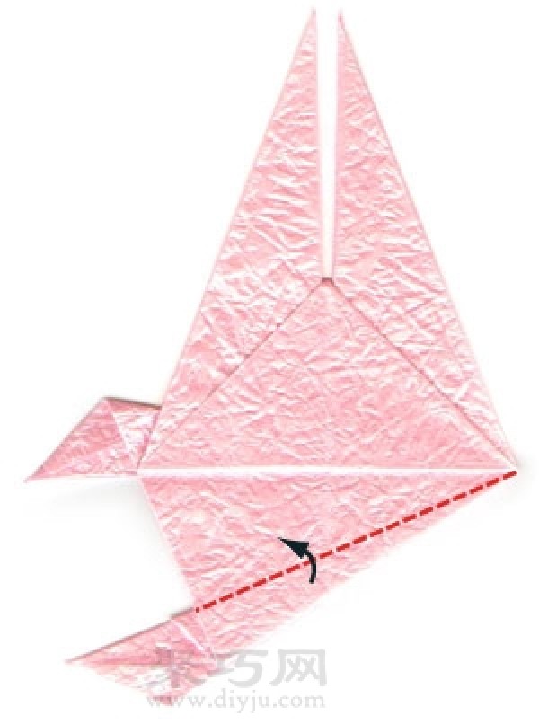 Simple folding method of paper cranes Step by step illustration of folding paper cranes