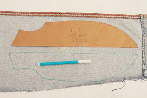 Jeans diy fashion bow shoulder bag diagram of jeans transformation bag