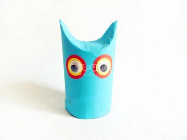 DIY cute owl using waste from roll paper tube Handmade owl from toilet paper tube