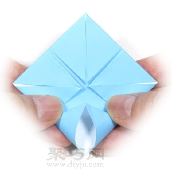 Illustration of the steps for folding a handmade origami shirt