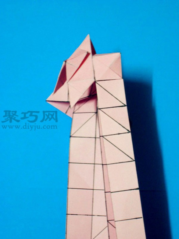 Handmade DIY origami rose with pedestal illustrated tutorial super detailed steps