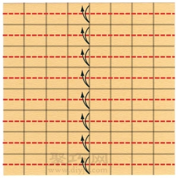 Illustration of steps to make origami three-dimensional carriage