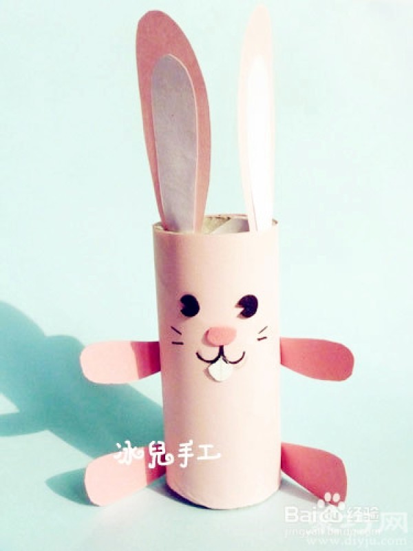 Toilet paper tube creative handmade cute rabbit Step by step handmade paper tube rabbit