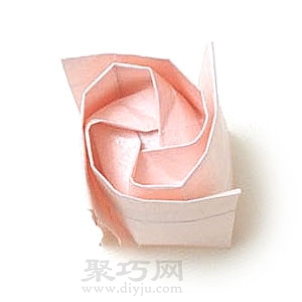 Rose Origami Steps Illustration