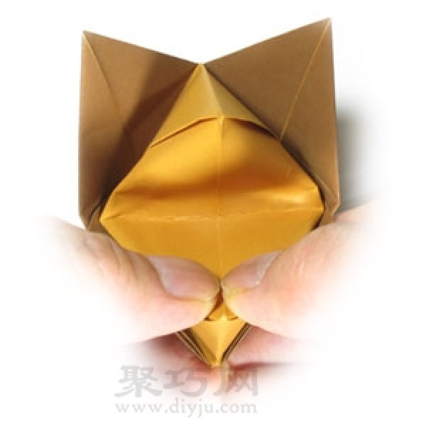 Origami Talking Fox Illustrated Tutorial