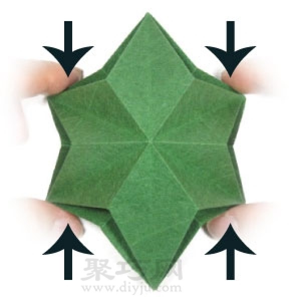 Basic origami folding method: 6 sepals