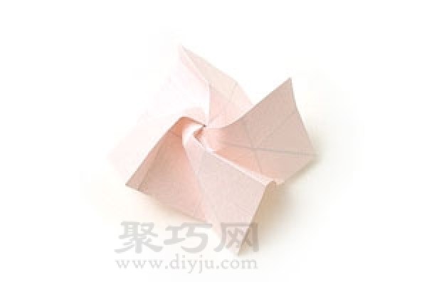 Rose Origami Steps Illustration