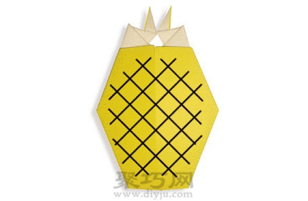 Simple origami pineapple tutorial for children