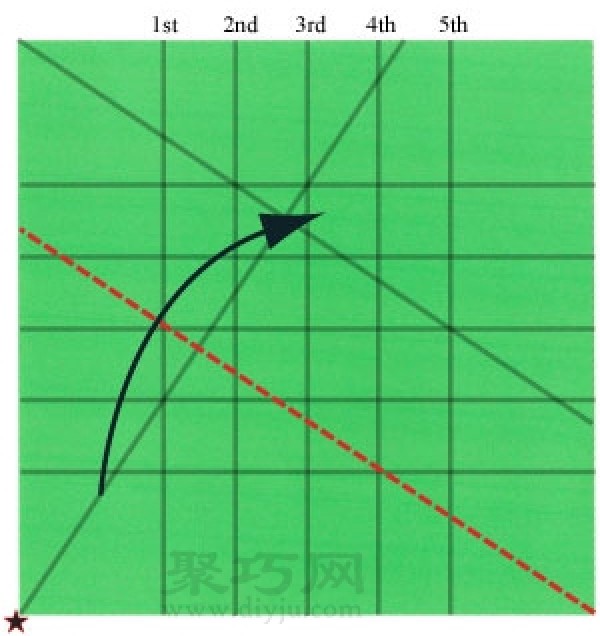 Three-dimensional storage box origami method