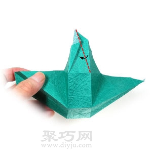 Simple illustration of origami cross paper box