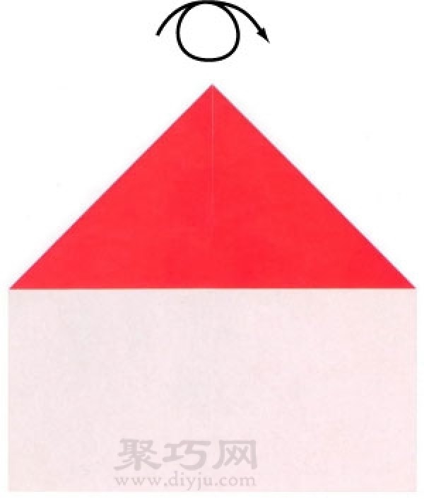 Simple Santa Claus Origami Simple Illustration