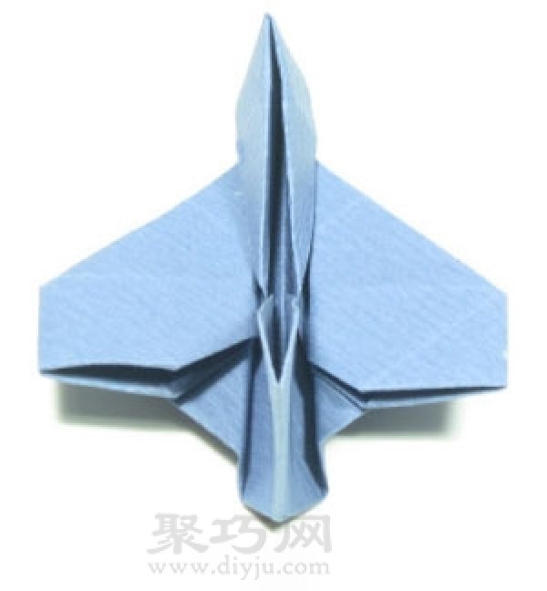 Simple origami fighter folding steps