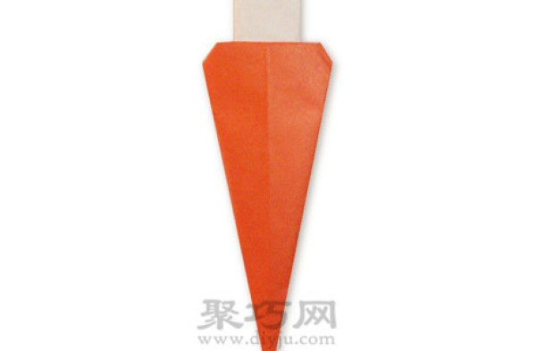 Simple handmade origami carrot tutorial for kindergarten children