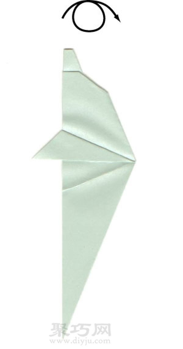 Simple origami dolphin folding method