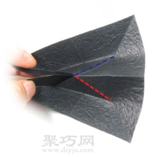 Basic origami folding method: right diamond fold