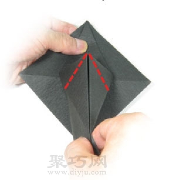 Origami bat tutorial illustration