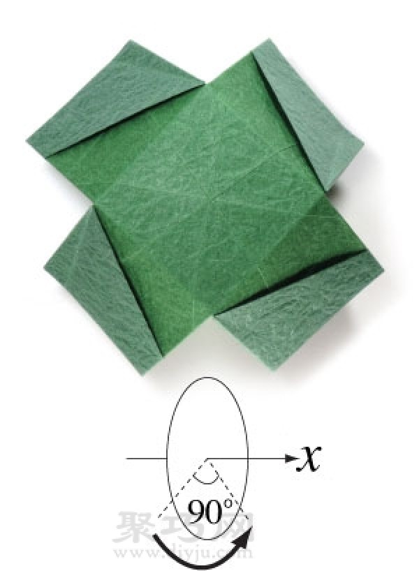 Simple origami square box folding method