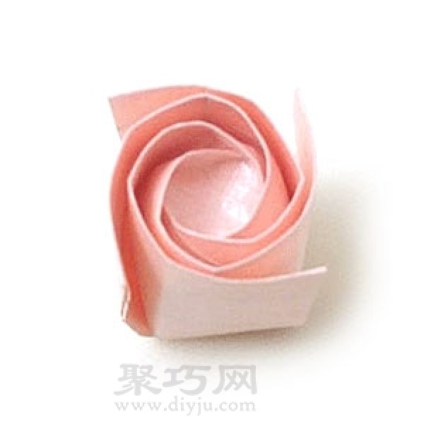 Rose Origami Steps Illustration