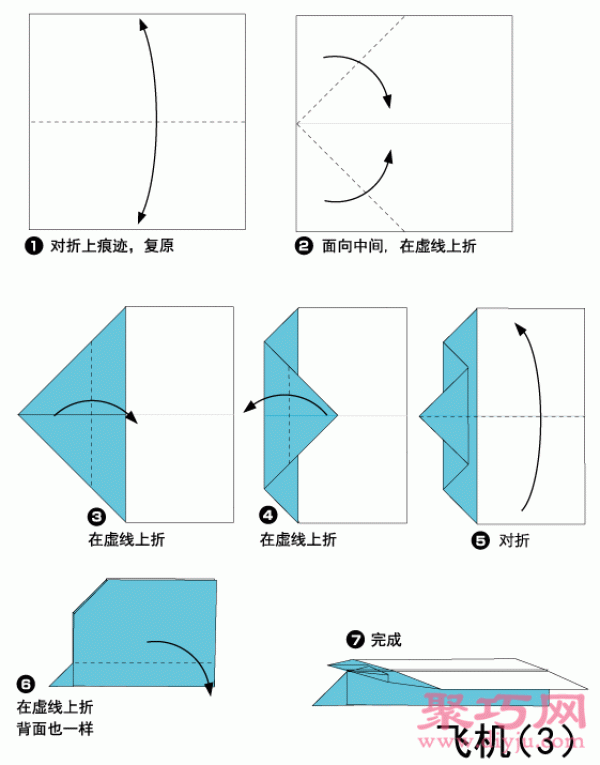 Airplane origami encyclopedia: How to fold a gliding paper airplane