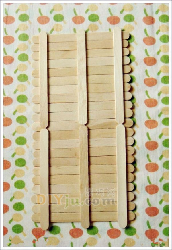 Ice cream stick handmade ornament hanging board, popsicle stick diy key hanging board