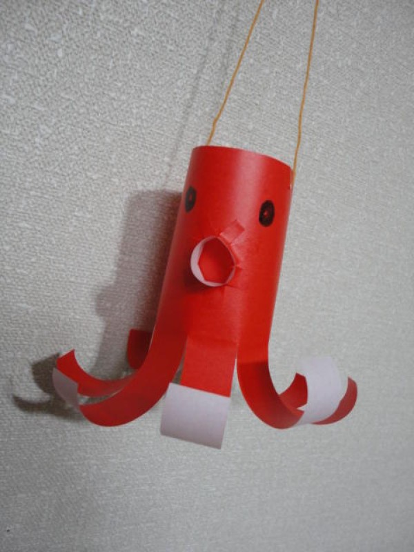 Tutorial on how to make cute paper art three-dimensional octopus for children