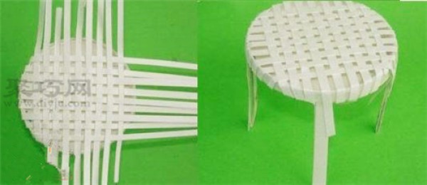 Disposable paper cups turn waste into treasure and handmade pastoral chairs