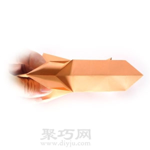 Learn to make origami three-dimensional standing puppy step by step