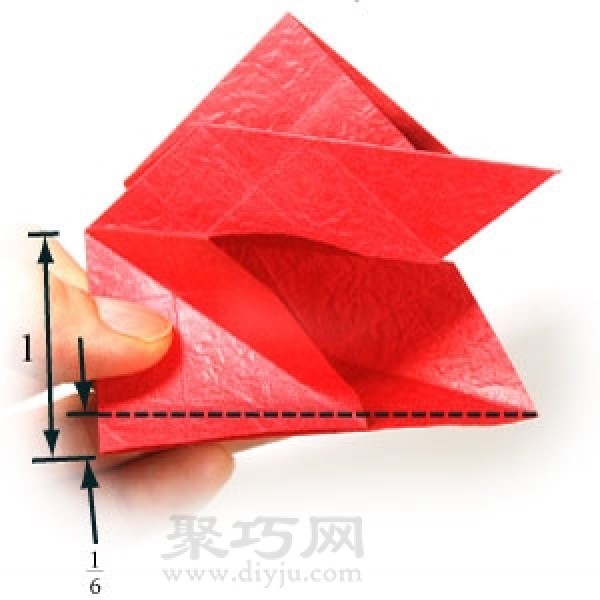 3D origami heart simple illustration