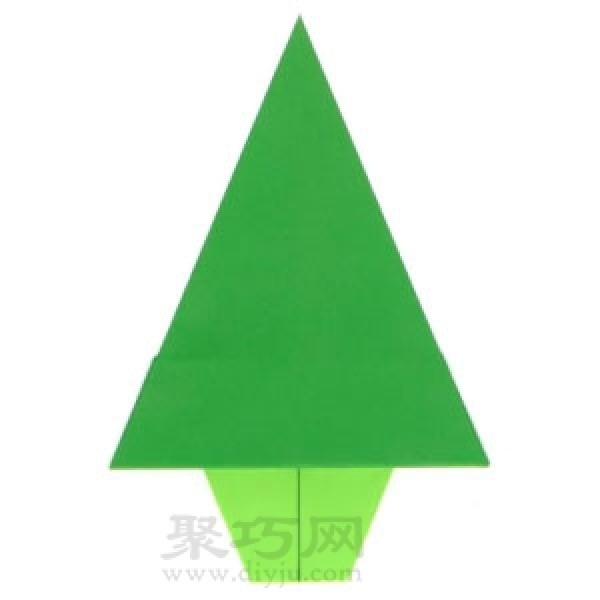 How to fold a handmade origami Christmas tree