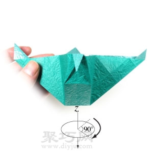 Simple illustration of origami cross paper box