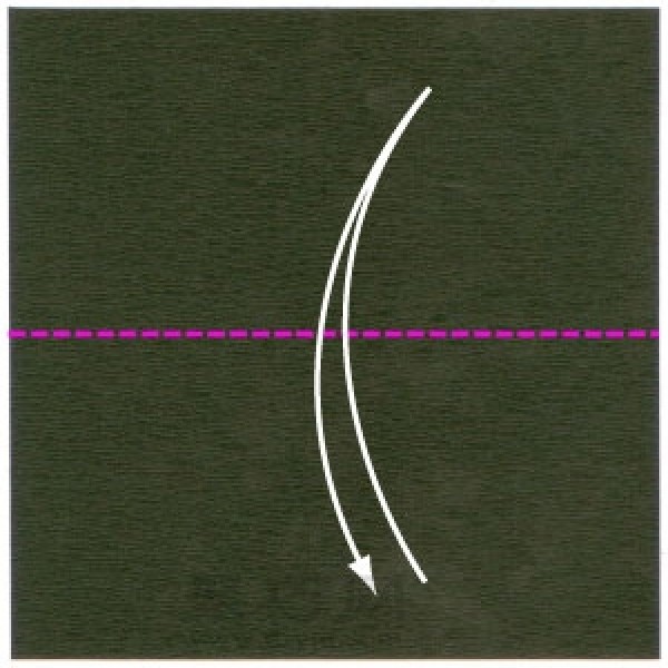 Illustration of steps for making origami digital camera