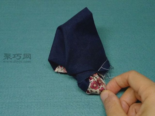 DIY small floral fabric tissue paper bag making diagram