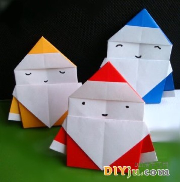 Very cute Santa Claus origami method + illustrated tutorial