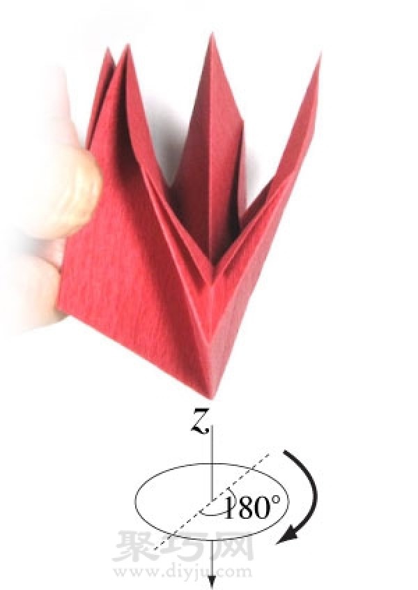 How to fold poinsettia flower origami