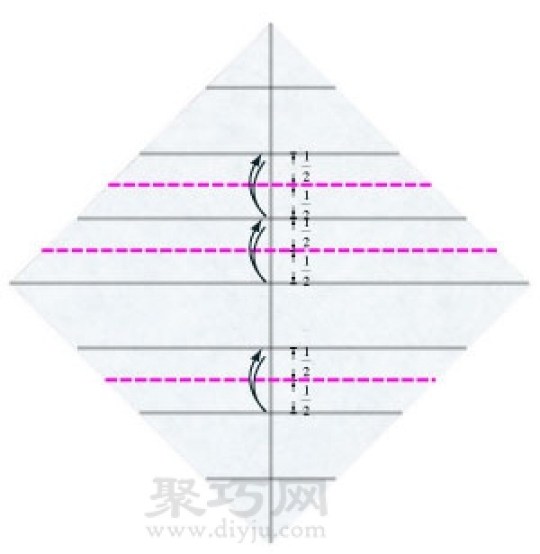 Illustration of how to fold an origami eagle