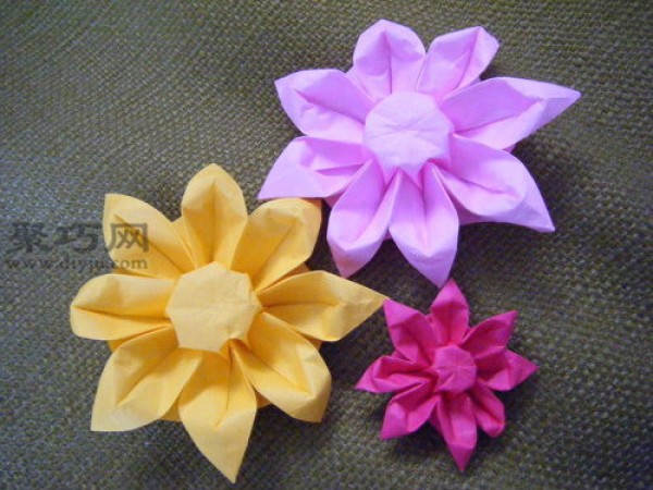 Teach you how to make origami flowers: sunflower origami illustrations