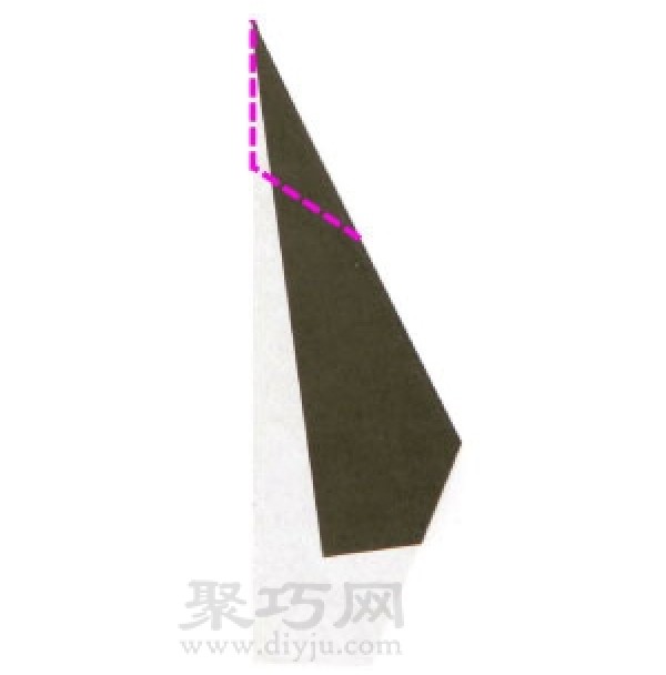 Illustration of folding method for kindergarten origami baby penguin