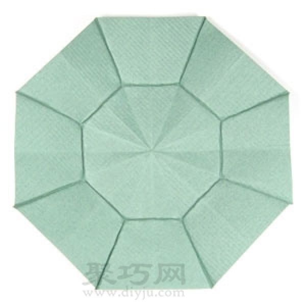 How to fold an origami octagonal plate